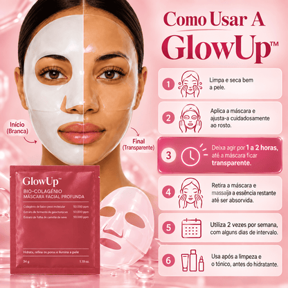 Dê À Sua Pele Um Aspeto Mais Jovem, Uniforme E Revitalizado Com A Máscara Facial GlowUp™