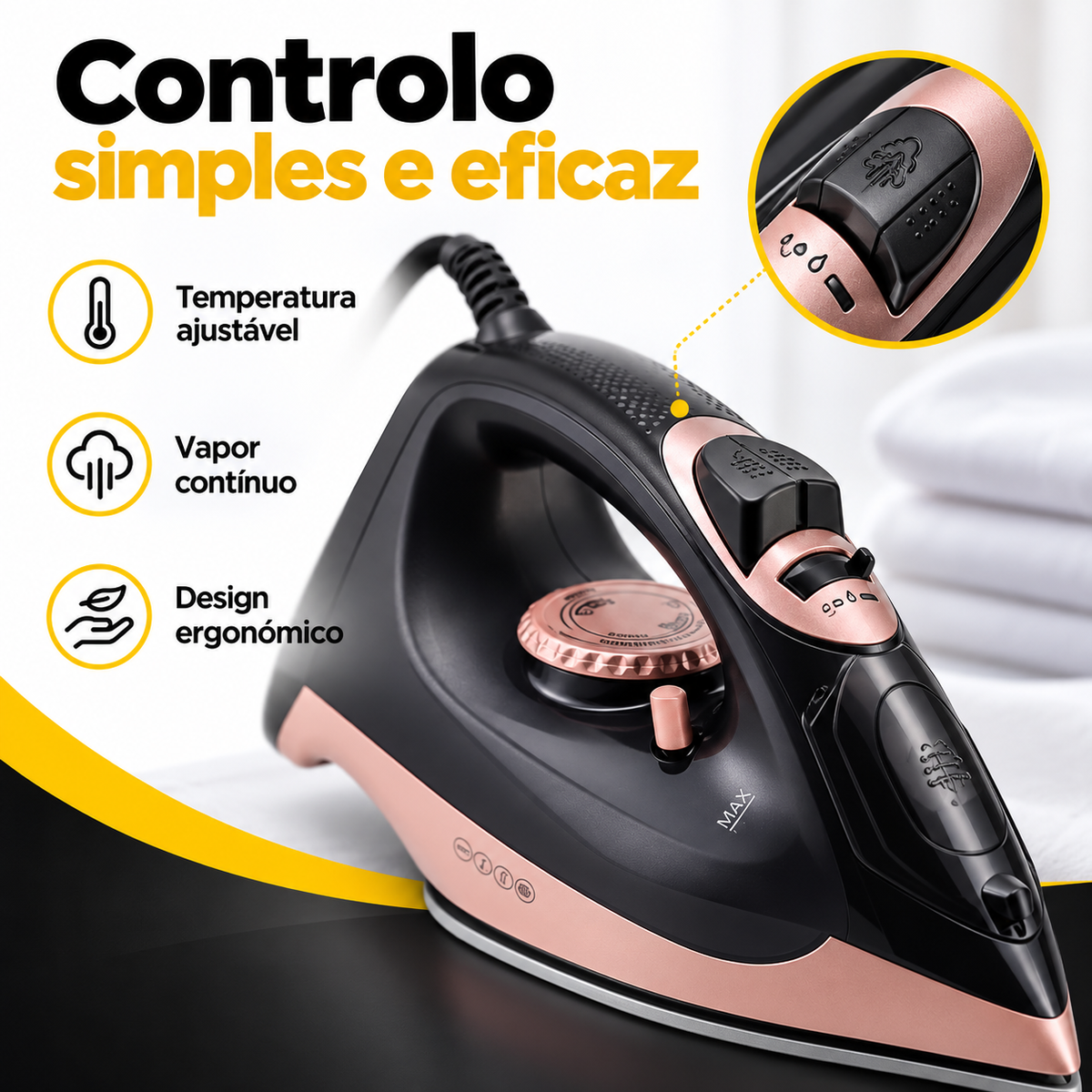 Ferro de Engomar a Vapor SURKER
