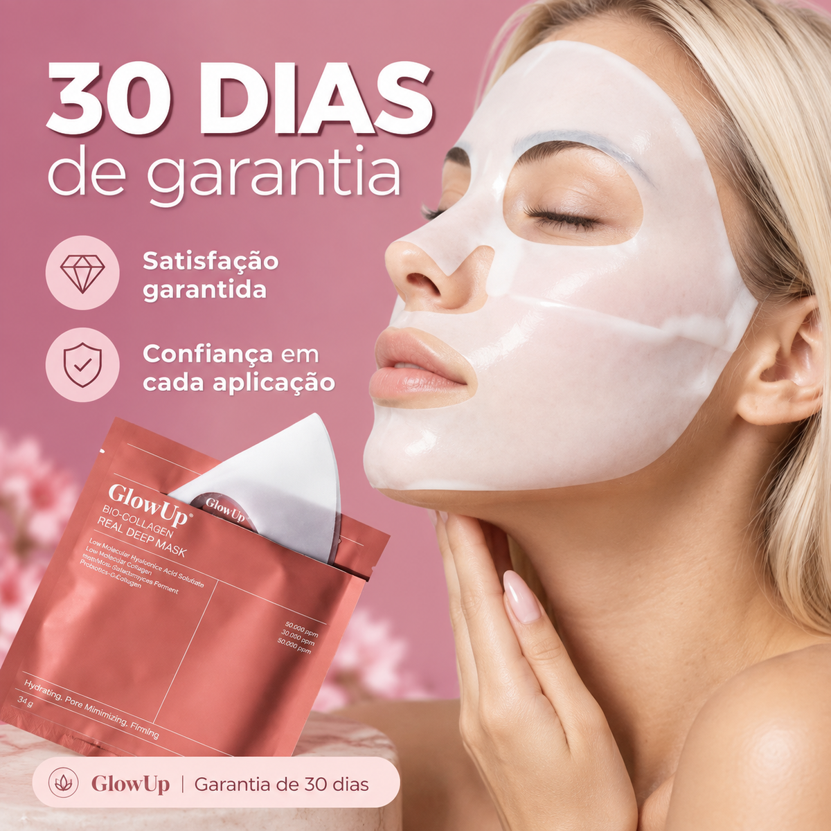 Dê À Sua Pele Um Aspeto Mais Jovem, Uniforme E Revitalizado Com A Máscara Facial GlowUp™