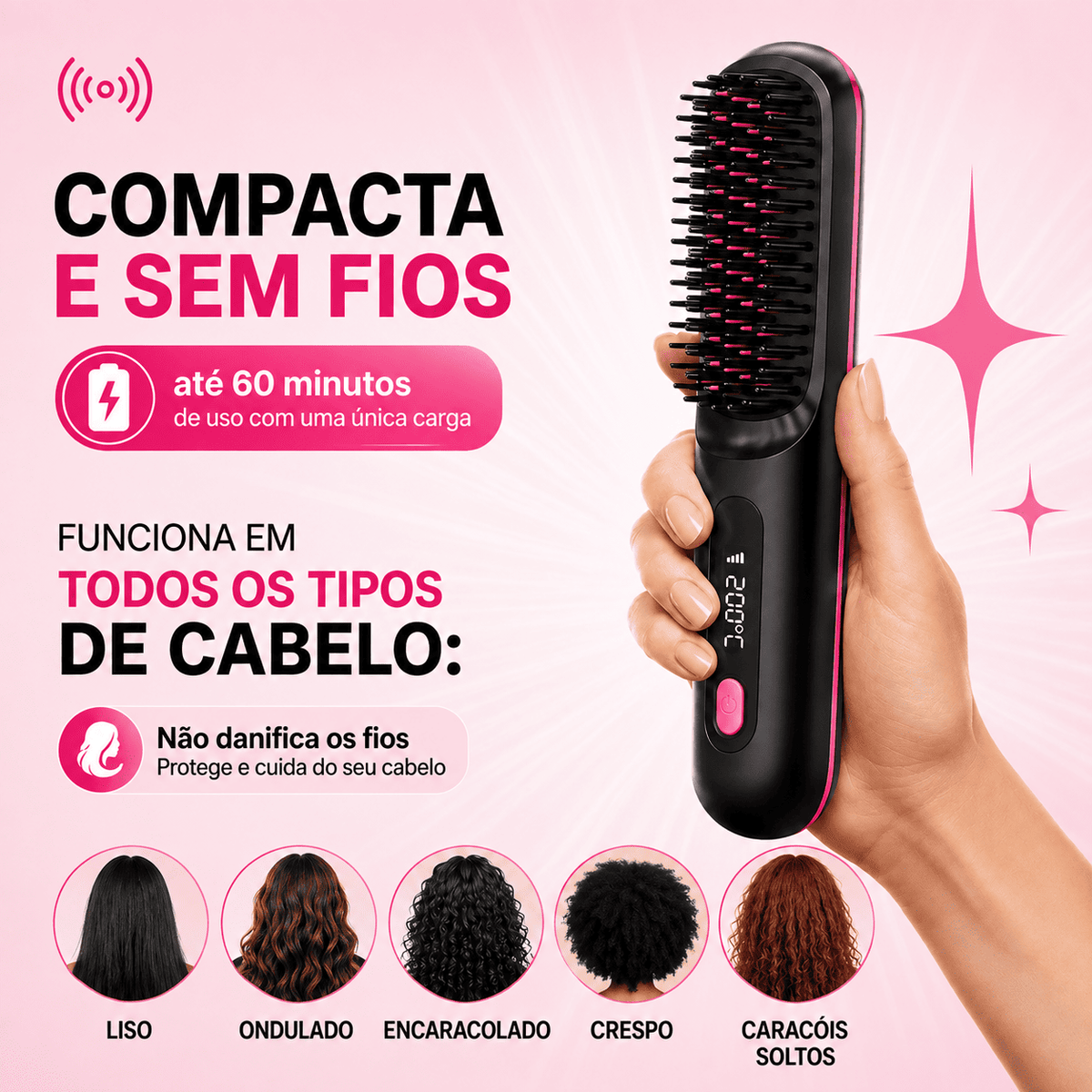 Cabelo Liso e Sem Frizz Onde Quiseres - GlowLiss Pro®