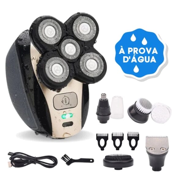 Máquina de Barbear e Aparador Elétrico 5 em 1 à Prova de Água — Shaver Max
