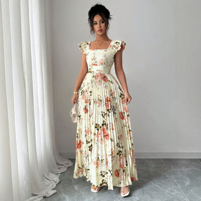 Vestido Floral Plisado