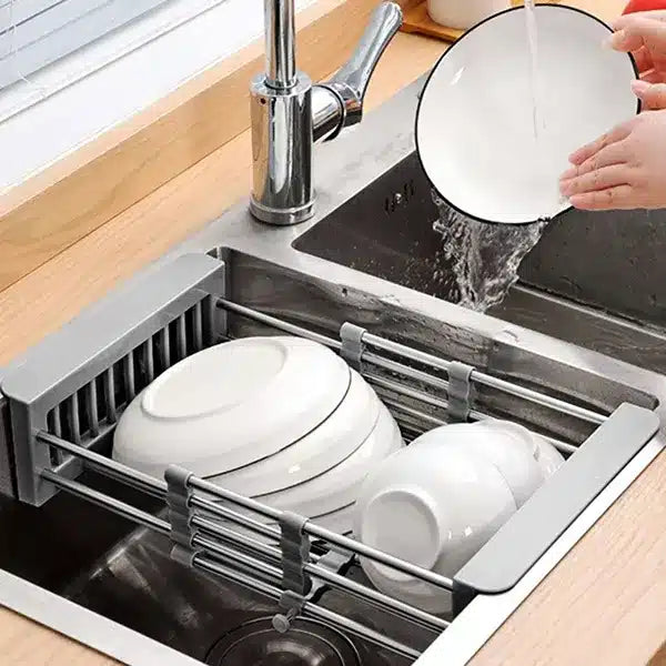 Escorredor Ajustável em Inox para Lava-loiça
