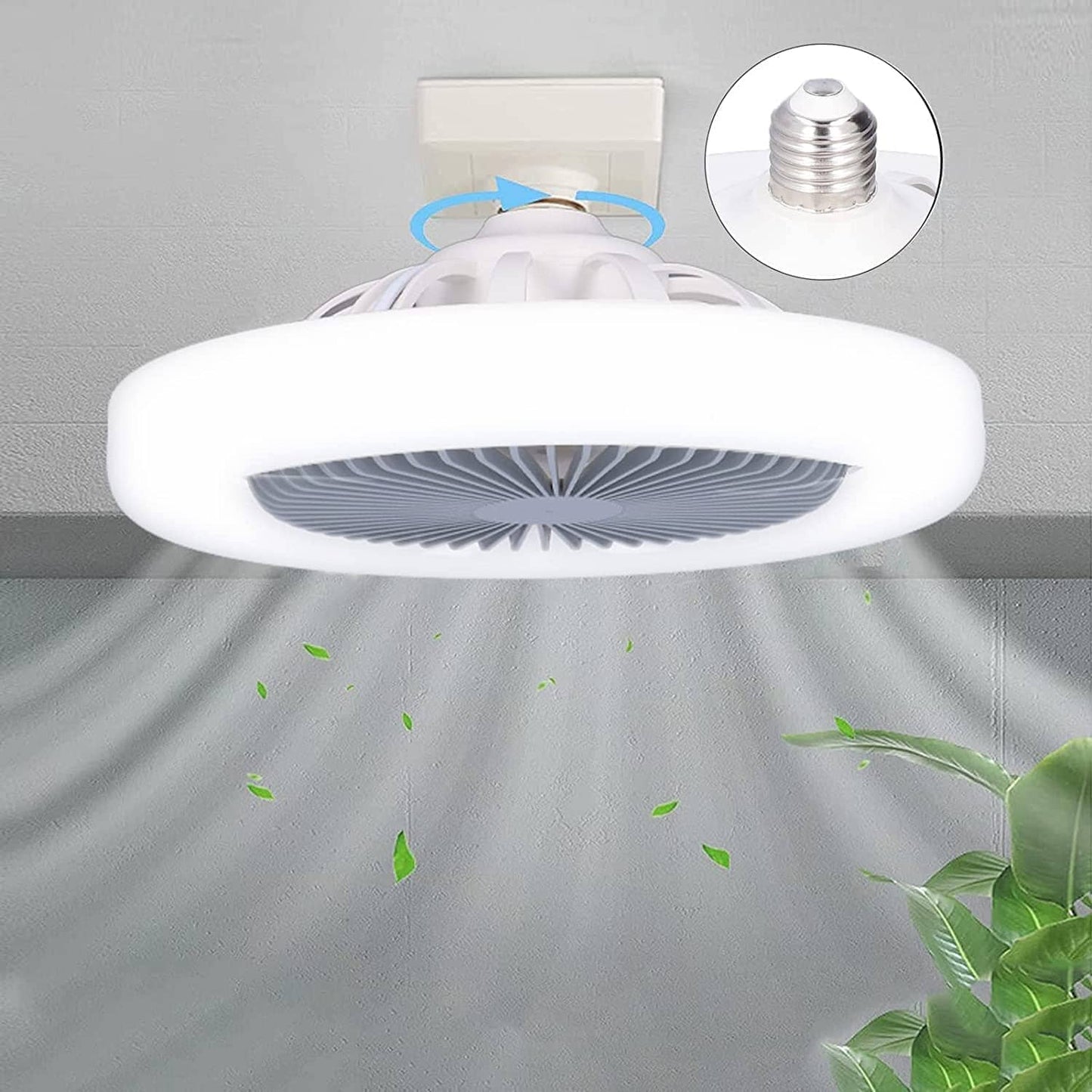 Lâmpada Ventilador Led 2 em 1 com Controle Remoto - BrisaLux