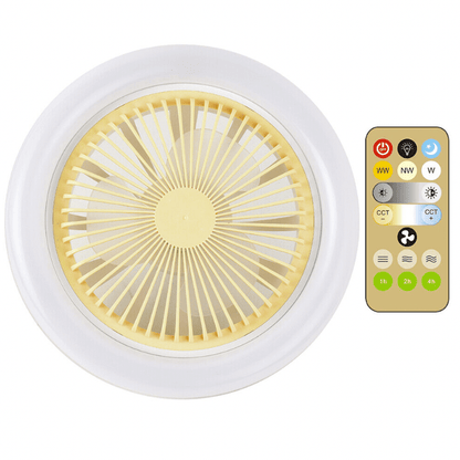 Lâmpada Ventilador Led 2 em 1 com Controle Remoto - BrisaLux