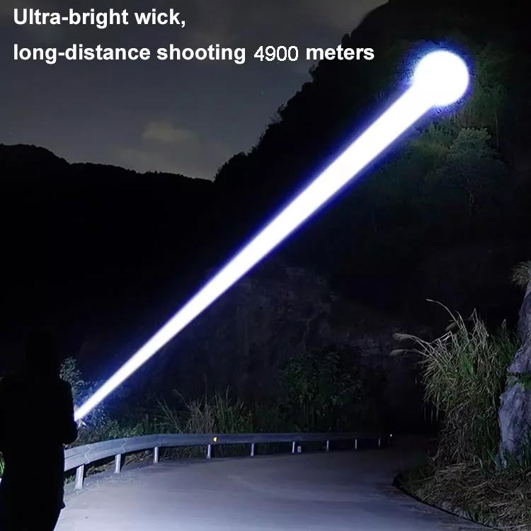 Lanterna LED Recarregável de Alta Potência com Zoom