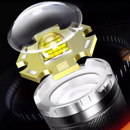Lanterna LED Recarregável de Alta Potência com Zoom