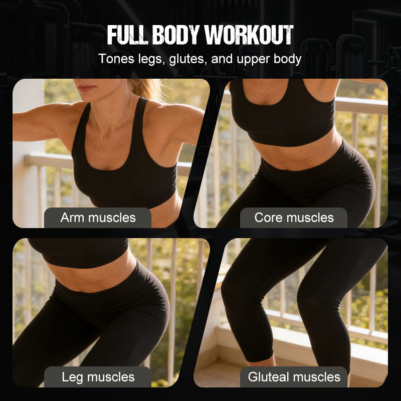 Stepper Portátil para Exercício em Casa com Bandas de Resistência