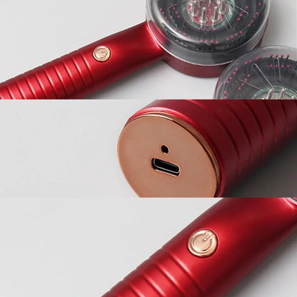 Escova Capilar com Luz Vermelha e Massagem Relaxante